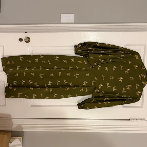 Zara Green Animal Print Midi Dress - Picture 4 of 4